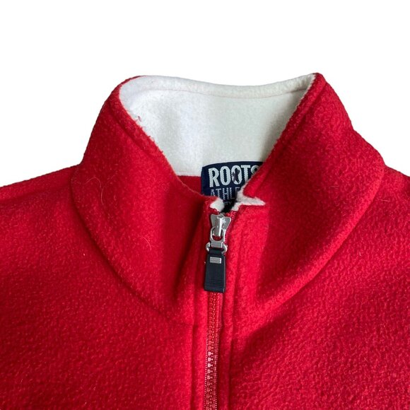 Vtg Roots Canada Fleece Sweater Vest Team Canada Size Large Red - Picture 3 of 6